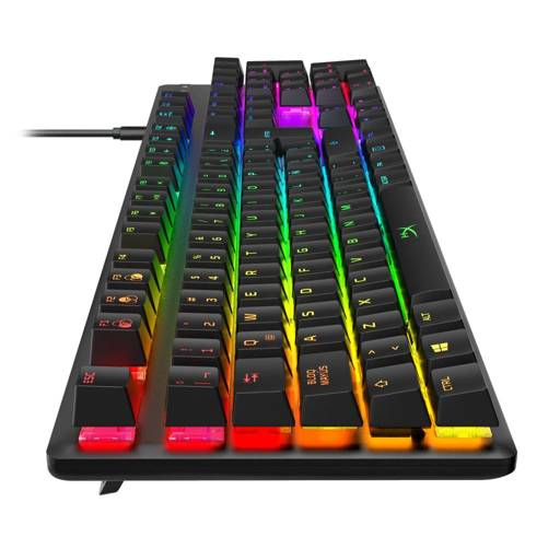 Teclado Gamer Hyper X Alloy Origins, Mecánico, Español, Switch Red, RGB, Full Size, Color Negro